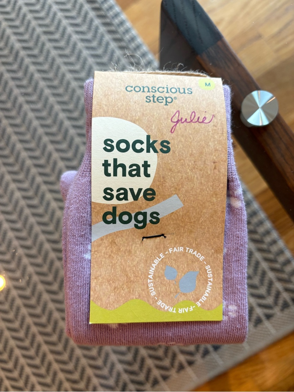 Dog Lavender Women's Socks Size Medium (9-14)